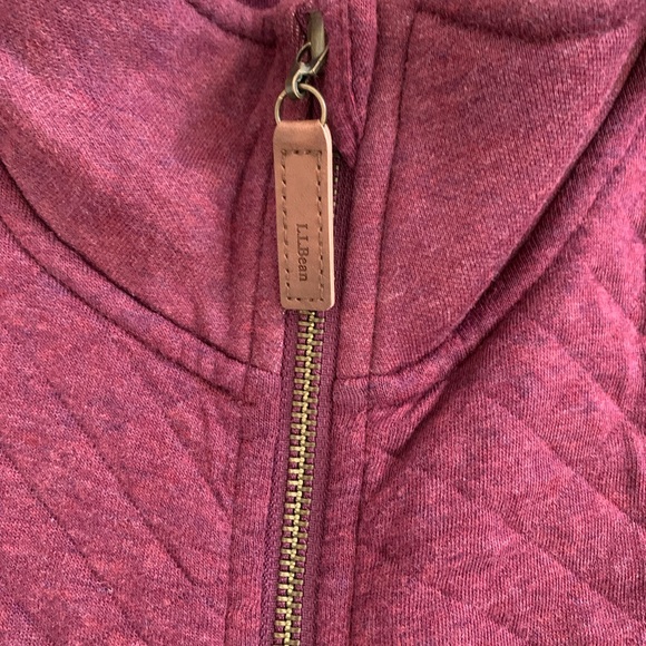 NWT L.L Bean Women’s Quilted Full Zip Sweatshirt MT - Picture 4 of 10